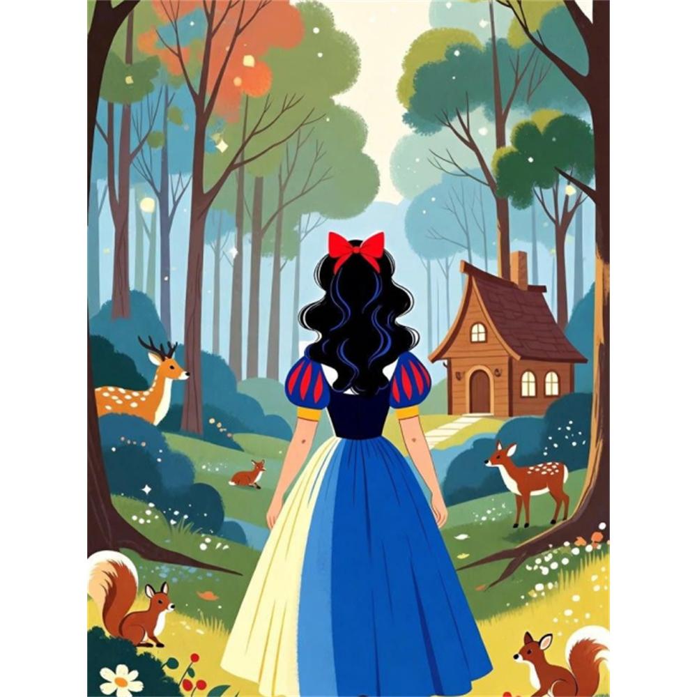 Disney 5D DIY Алмазная живопись Белоснежка Исцеляющая Иллюстрация, Вышитая Мозаика Крестиком Домашний Декор Подарок Поделки
