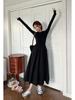 Hepburn-Style Hollow Long-Sleeve Slim Fit Dress - Autumn/Winter 2024