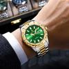 Fashion Mens Gold Stainless Steel Watches Luxury Minimalist Quartz Wrist Watch Men Business Casual Calendar Watch
