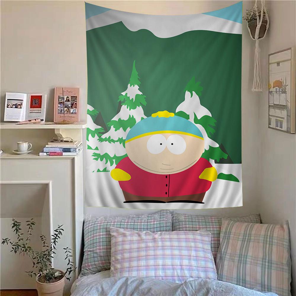Cartoon SSouth Cute PPark Chart Tapestry for Living Room Home Dorm Decor Art Home Decor
