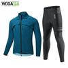 Wosawe Мужская зимняя велосипедная куртка, ветрозащитная, быстросохнущая, длинные брюки для езды на велосипеде с 3D гелевыми подушечками, одежда для велосипеда