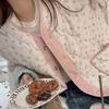 Ретро Цветочный Маленький Свежий Цвет Сочетание Клетка Хлопковая Куртка Женская Осень Зима Плюс Пальто с Обеих Сторон.