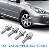 4 шт. Для PEUGEOT 106 1007 205 206 207 306 307 405 с оригинальными болтами, гайками, винтами, шпильками для легкосплавных дисков Peugeot