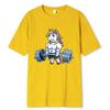 Funny Gym Unicorn Fitness Fitness Round Neck Cotton T-Shirt Men Casual Short Sleeve T Shirt Top Fashion High Quality Clothing