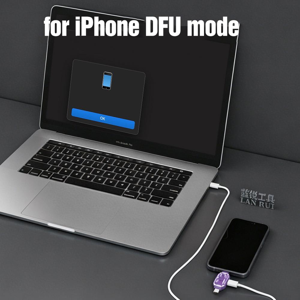 LANRUI V587 Smart Engineering Repair Box Tester One Click Enter DFU Recovery Download Mode For iPhone 8-16 Samsung Repair Tool 5