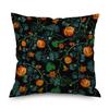 Винтажная льняная наволочка с цветочным принтом, черная ночь, роза, декоративная наволочка для интерьера, для домашнего декора, наволочка для спальни 45x45