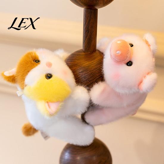 Soft Stuffed Animal Decor Cute Plush Refrigerator Magnets, Fridge Magnet, Adorable Duck Funny Lying Magnet Cat Dolphin Raccoon Decor, Magnetic Toy for