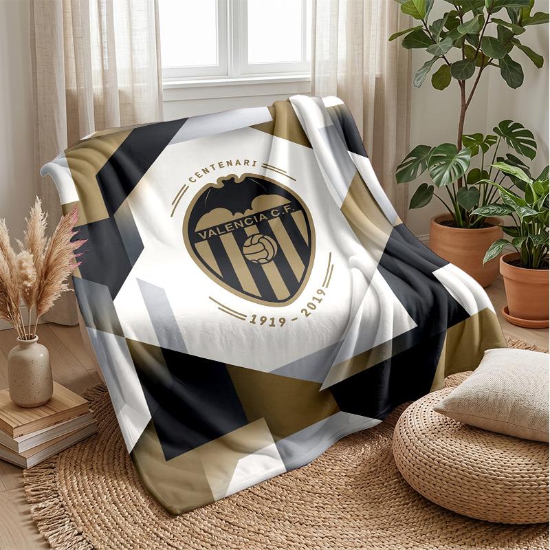 Valencia FC Soft Flannel Fleece Blanket Lightweight Cozy Warm Throw Blanket For Sofa Bed Home Decor