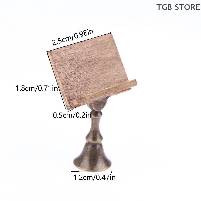 1Pcs 1/12 Mini Magic Book Reading Stand Model Dollhouse Furniture Decoration Dolls House Micro Scene Construction Props