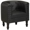 Armchair Black Genuine Leather