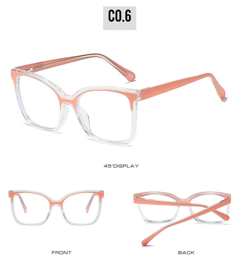 TR HD Очки «кошачий глаз» с защитой от синего света: Стильный европейский и американский тренд колор-блок