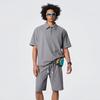 Fengxun Men's Summer Casual Lapel Short Sleeve Two-Piece Set