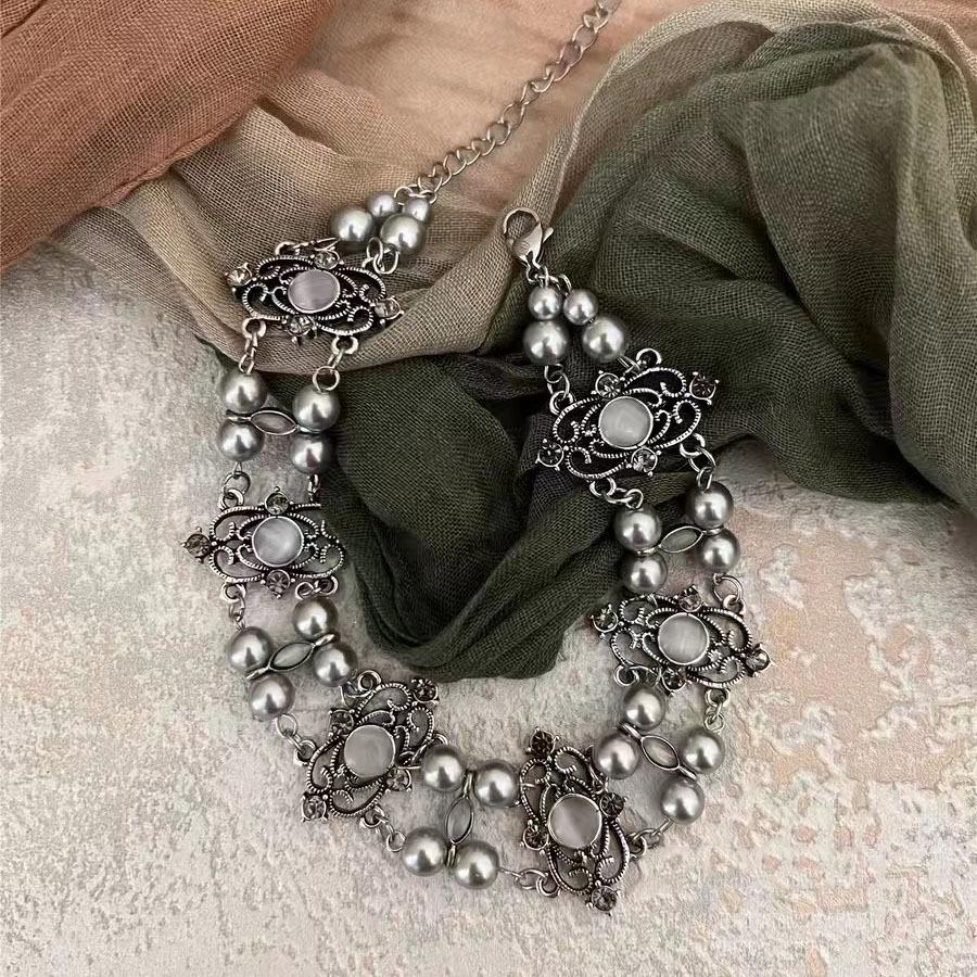 "Y2K Crystal Pearl Choker: Стильное, роскошное высококачественное ожерелье для женщин.