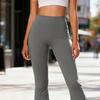 Расклешенные леггинсы для женщин без переднего шва с высокой посадкой, брюки для йоги буткат, контроль живота, брюки-клеш для тренировок