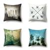 Modern Painted Simple Household Car Polyester Pillow Case Car Decoration Home Printed Waist Pillow Case
