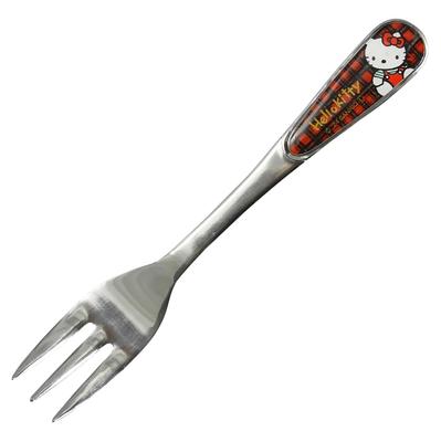 Sanrio Hello Kitty Вилка из нержавеющей стали 14 см Baira Generation Heisei Showa Heisei Ретро-посуда Товары для котят Разные товары Серебро 80-х