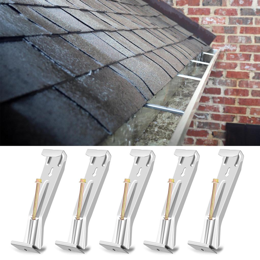 28 штук Скрытые держатели водосточного желоба 5 дюймов Портативные Прочные Кронштейны с Винтами для Обслуживания Водосточного Желоба K Styles Домашнее Использование