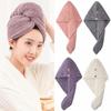 Супер впитывающее полотенце для сухой головы, банные шапочки с кнопкой, шапочка для сушки волос из микрофибры для женщин