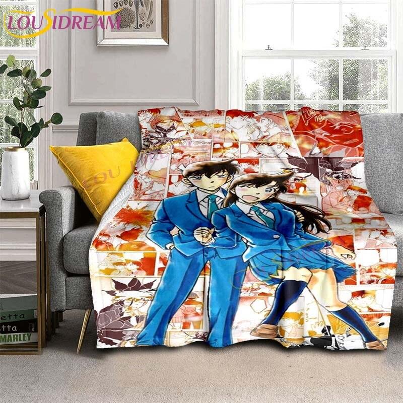Detective and Thief Conan Blankets Classic Anime Flannel Blankets Sofa Throw Blanket Children Adult Gift Travel Camping Blankets