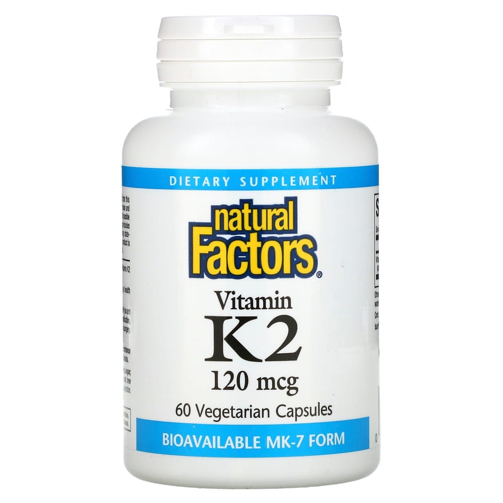 Natural Factors Vitamin K2 120mcg Veggie Capsules 60 Counts
