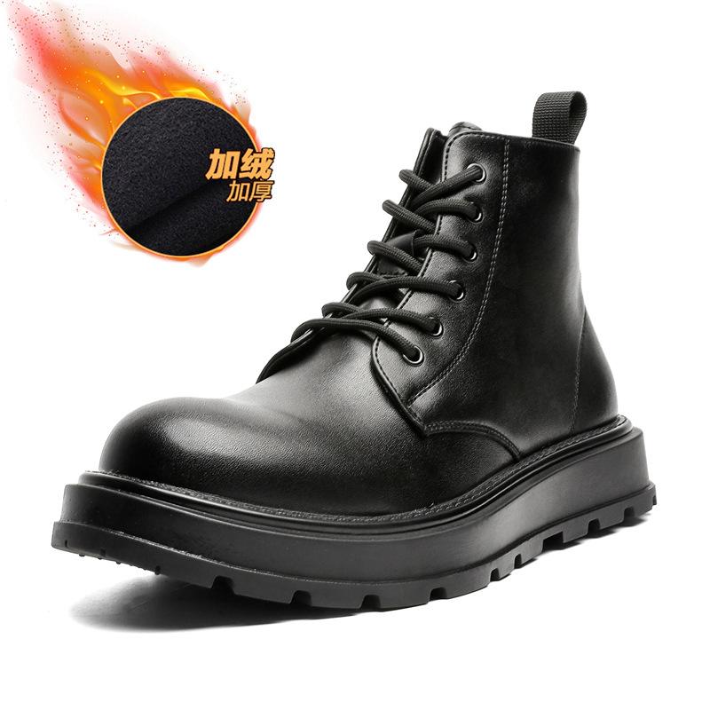 Ботинки Мартин мужские в британском стиле новые универсальные кожаные ботинки на высокой платформе средней высоты, рабочие ботинки 22726-R