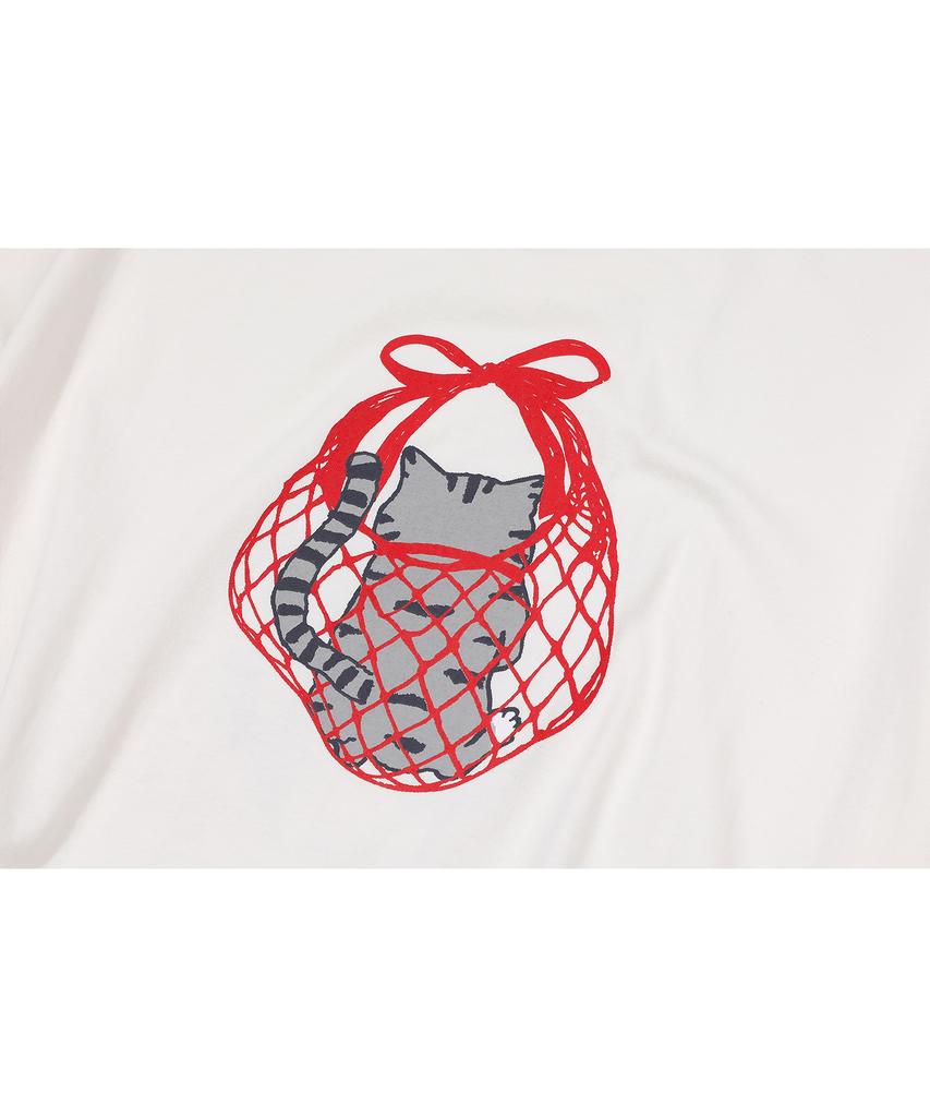 CPGN STUDIO Pocket Love Cat Short Sleeve Tee Cream