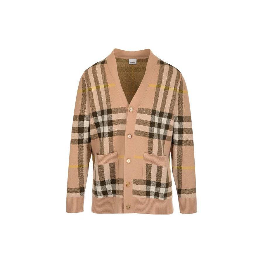 Burberry Кашемировый свитер мужской FW22 Хаки 80540981