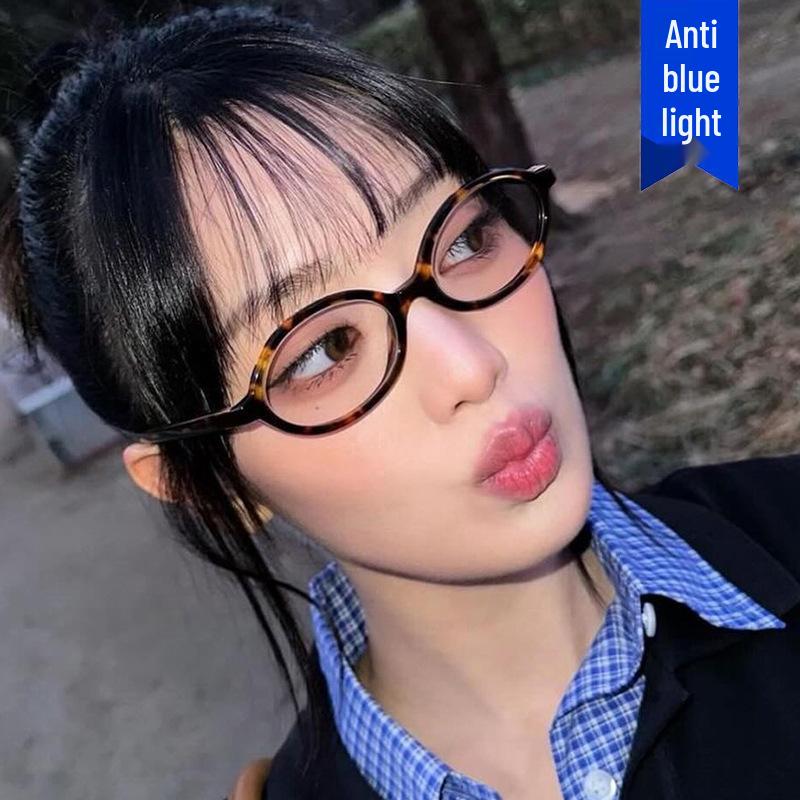 Ретро Овальные Оправы для Очков с Защитой от Синего Света для Женщин, Европейский и Американский Дизайн, Совместимы с Рецептурными Линзами