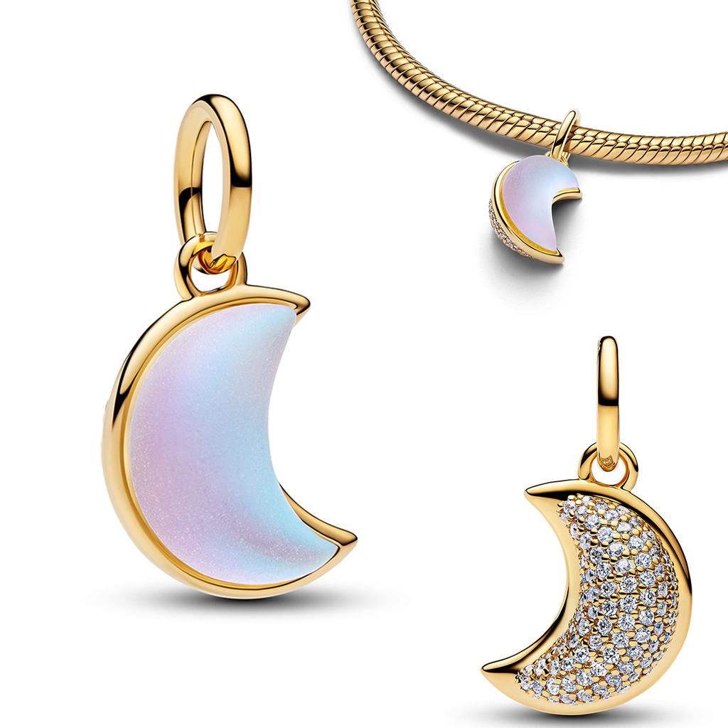 Trendy Copper Moon &Stars Charms Beads Earrings Rings Necklaces Fits Original Bracelets For Women Diy Jewelry Gifts