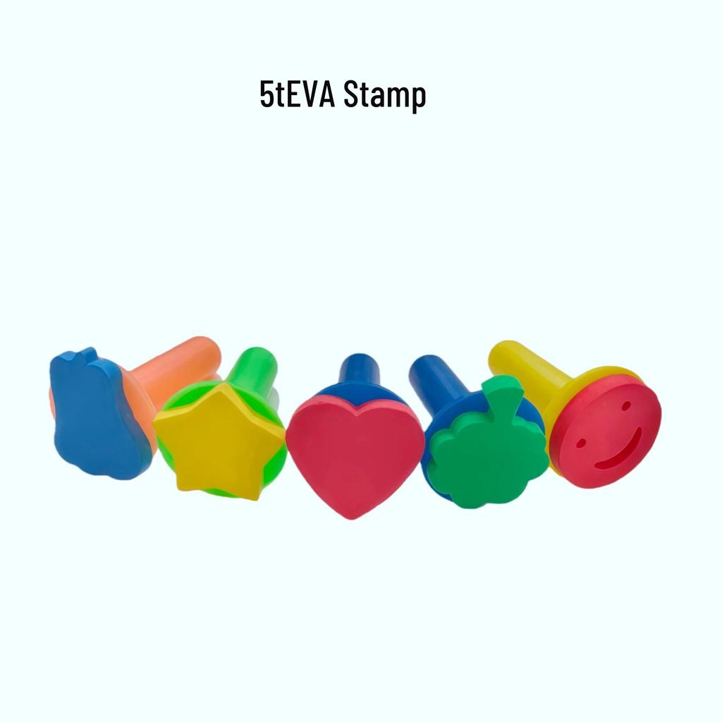 Children's DIY Sponge Painting Brush & Stamp Set for Graffiti Art