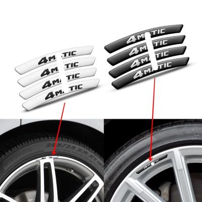 4 шт. эмблема 4 MATIC наклейки на колесные диски автомобиля для W212 W221 W220 W213 W205 W210 W204 W202 W124 W176 W463 GLS GLC