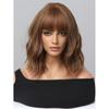 Средней длины красный, коричневый, блондин, оранжевый, волнистый парик с челкой, синтетические парики из натуральных волос для косплея для женщин, повседневный термостойкий парик