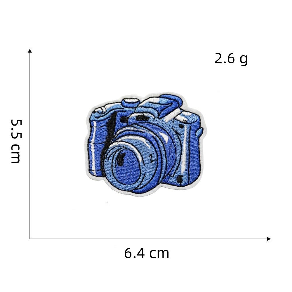 Персонализированная тканевая наклейка серии «Синий», граффити-декор, мультяшная, для гитары, чемодана, компьютера, вышивка, термоклейкая наклейка