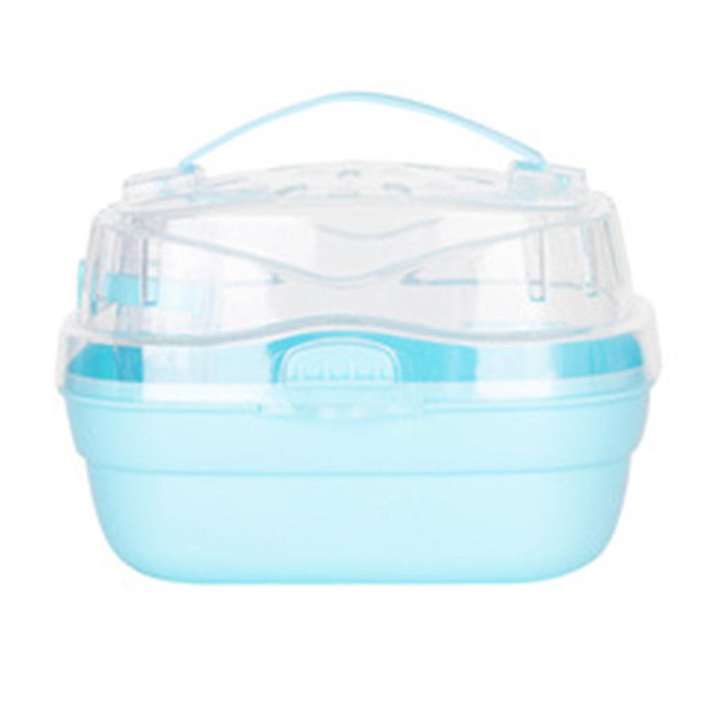 Hamster Carry Case Cage Portable Lightweight Small Animal Carry Case for Outdoor Travel Blue