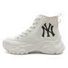 Массивные Высокие Кеды New York Yankees Износостойкие Увеличивающие Рост Высокие Холщовые Кеды Унисекс Белые Кроссовки 3ASHUL12N-50WHS