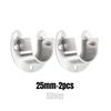 2PCS 304 Stainless Steel Closet Rod Bracket 25/32mm Flange Seat,Wardrobe Hanger Rod Base Curtain Rod Holder Pole Sockets Support