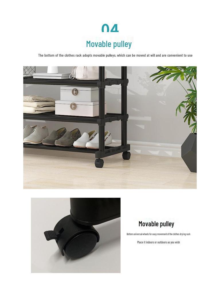 Компактная бытовая напольная сушилка для белья - Фиксированная высота