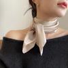 Solid Color 70*70cm Silk Square Scarf Women Soft Satin Hairband Neckerchief Tie Female Headband Bag Ribbon