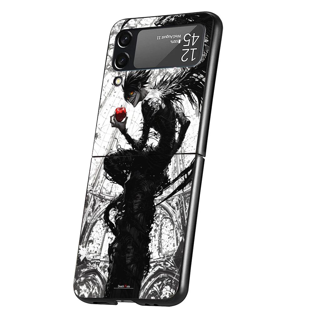 Чехол для телефона N-Note D-Death Anime Ryuk для Samsung Galaxy Z Flip 7 6 5 4 3 5G Flip7 Flip6 Flip5 Flip4 Flip3 Черный Fundas She