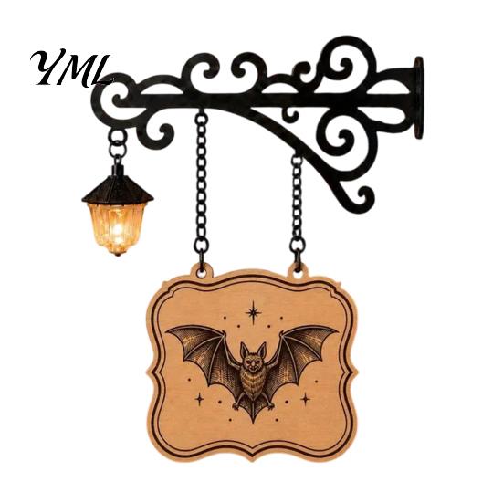 Holiday Gifts for Readers Decorative Bookshelf Lamp with Integrated Bookends, Retro Iron Library Lantern Reading Corner, Vintage Style Lanterns
