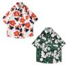 Men's Summer Flower Short Sleeve Shirt Loose Floral Pattern Hawaiian Beach Male Vacation Shirts Casual Blouse for Men Clothing