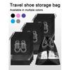 5 шт./набор Сумка для хранения обуви с утолщенным нетканым ремешком, широкое горлышко, большая вместимость, дорожная водонепроницаемая сумка для обуви, влагостойкая liu