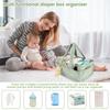 Baby Diaper Basket Portable Diaper Caddy Organizer with Removable Divider Multifunctional Baby Storage Basket for Changing Table
