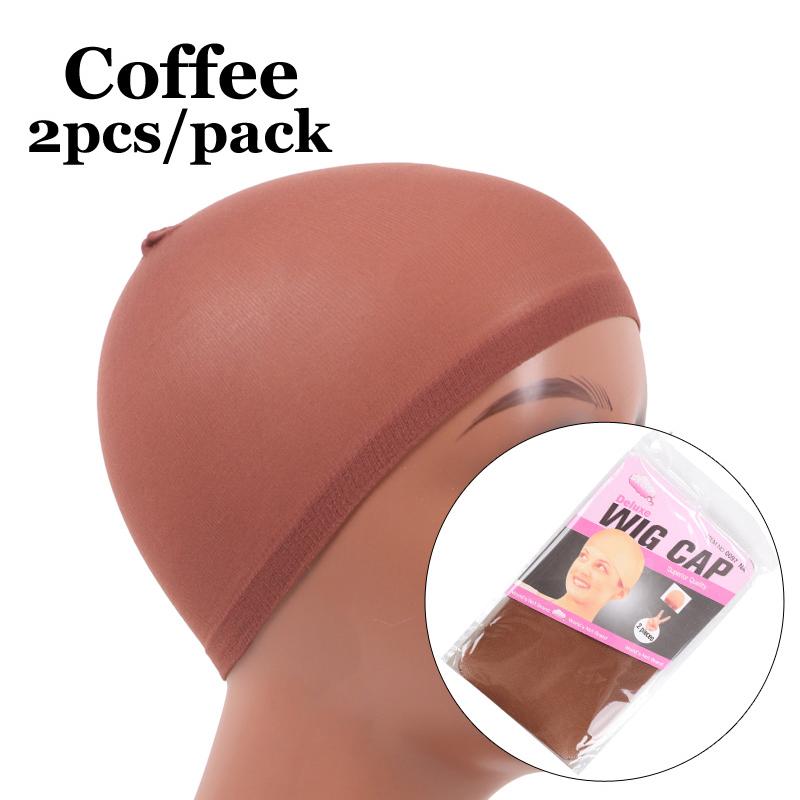 Comfy Wig Caps Hair Nets 1Pack 2Pieces Stocking Wig Cap For Halloween Wig Brown Black Wig Caps Fits Small Heads And Big Heads