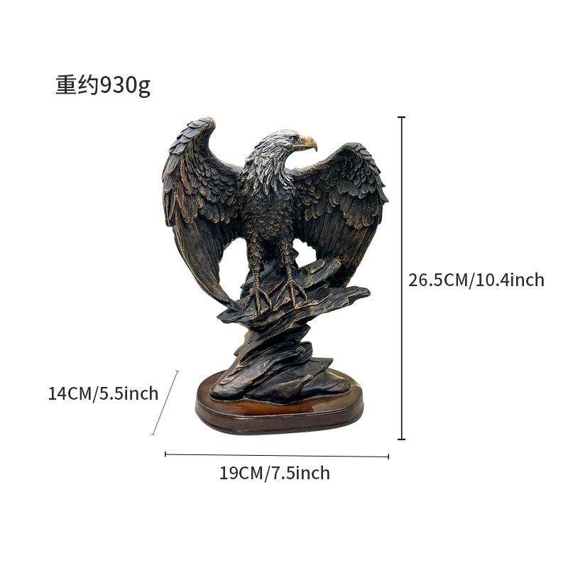 Бронзовый смоляной орел, коллекционная декоративная статуэтка орла, домашний декор, офисный декор, статуэтка, художественное украшение, подарок на день рождения