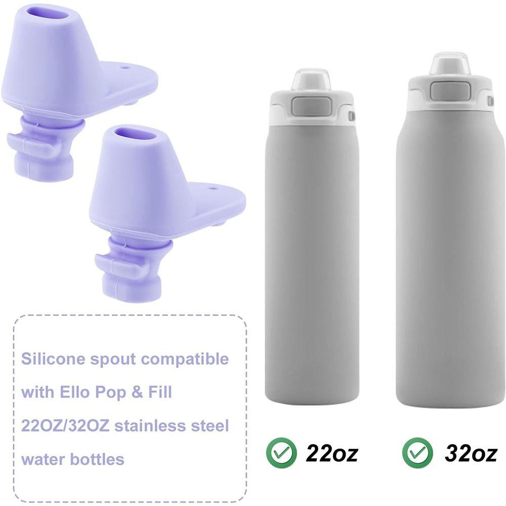 2pcs Silicone Replacement Mouthpiece Soft Silicone Cap Lid Spout for Ello Pop & Fill 22oz 32oz