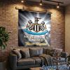 Custom Name Newcastle FC Crest Hanging Tapestry Background Tapestry for Bedroom Living Room Dorm,Home Party Wall Decoration,Fan Gifts