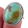 Natural Tibetan Turquoise Gemstone Handmade 925 Sterling Silver Ring Size 8 d1V01