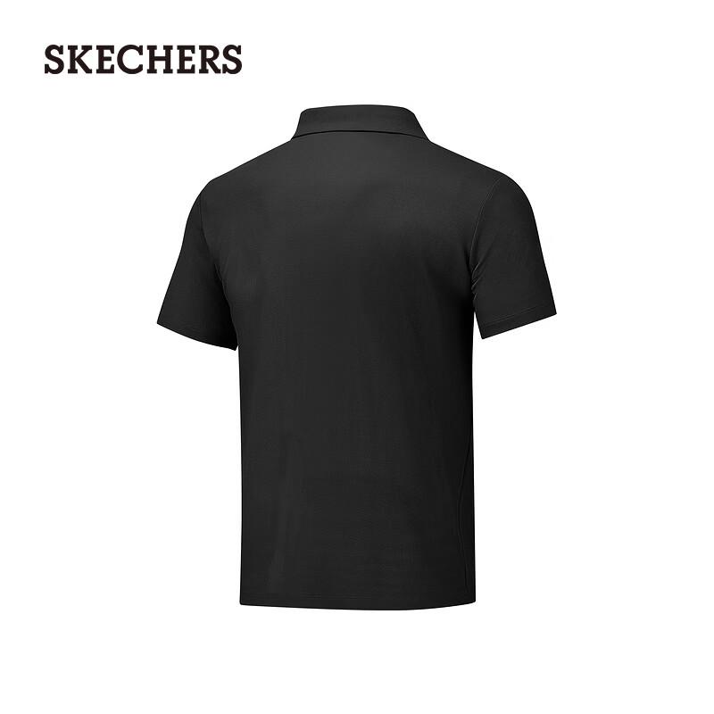 Skechers Мужская быстросохнущая вязаная жаккардовая рубашка-поло