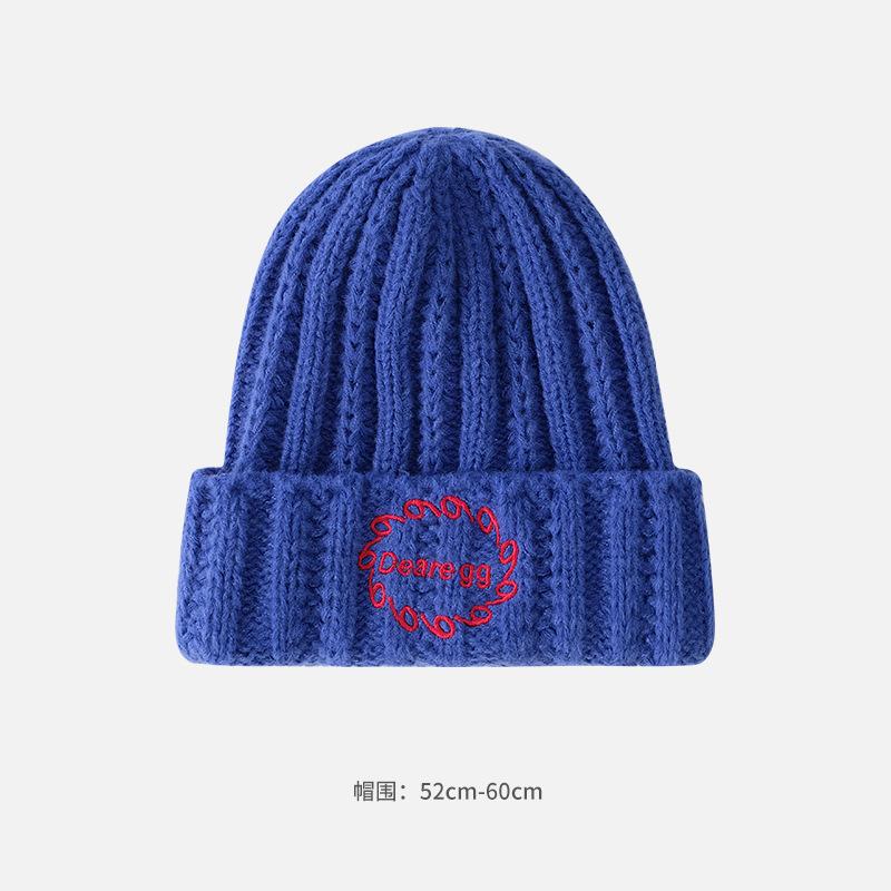 Шапка из шерсти Alphabet женская осенне-зимняя, ветрозащитная, для защиты ушей, для лица, модная, универсальная, теплая, вязаная шапка